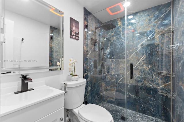 6474 Palm Ave, Hialeah, FL 33012 - full bathroom featuring vanity and a marble finish shower