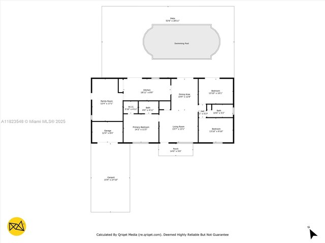 12811 SW 9th Pl, Davie, FL 33325 - view of property floor plan
