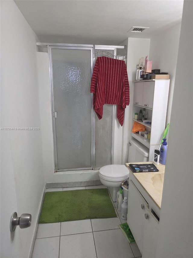 13499 Biscayne Blvd Unit 1005, North Miami, FL 33181 - bathroom featuring vanity, a shower stall, and tile patterned flooring