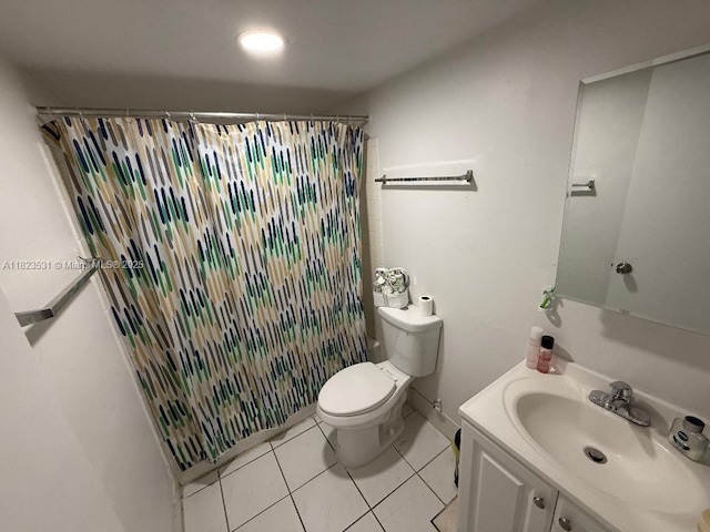 5705 W 20th Ave Unit 310, Hialeah, FL 33012 - full bathroom with tile patterned flooring, vanity, and a shower with shower curtain