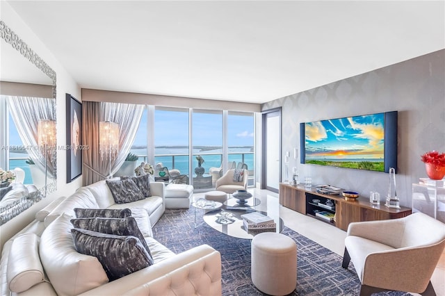 1331 Brickell Bay Dr Unit 2305, Miami, FL 33131 - living area featuring wallpapered walls