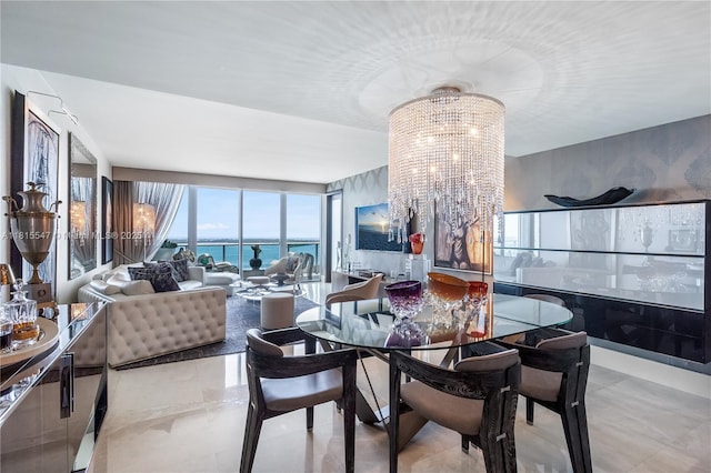 1331 Brickell Bay Dr Unit 2305, Miami, FL 33131 - dining area featuring a chandelier