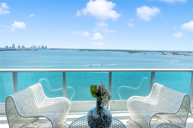 1331 Brickell Bay Dr Unit 2305, Miami, FL 33131 - balcony with a water view and a skyline view