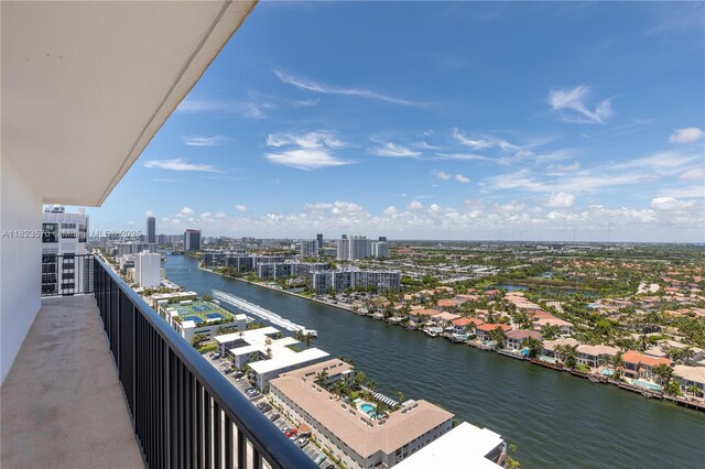 2101 S Ocean Dr Unit 2707, Hollywood, FL 33019 - balcony with a water view and a view of city