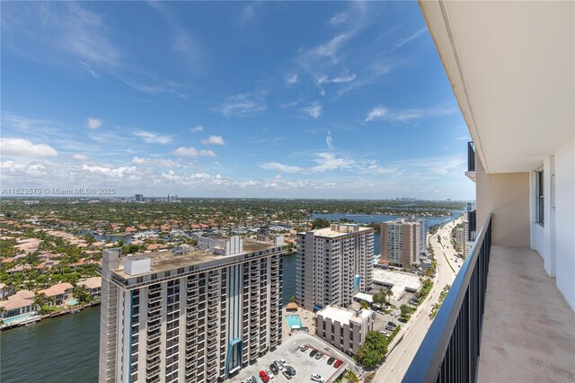 2101 S Ocean Dr Unit 2707, Hollywood, FL 33019 - balcony featuring a view of city and a water view