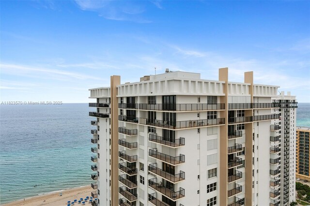 2101 S Ocean Dr Unit 2707, Hollywood, FL 33019 - view of building exterior featuring view of water and beach