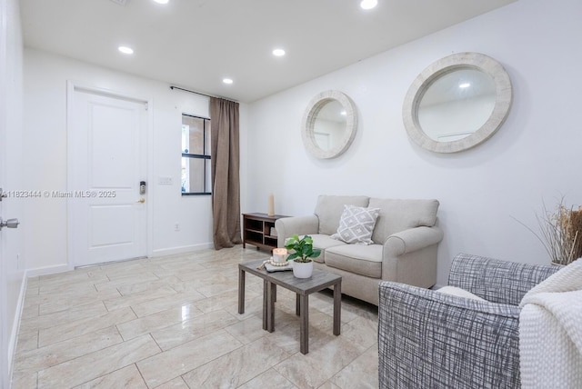 11456 SW 254th St, Homestead, FL 33032 - living room with recessed lighting and light marble finish flooring