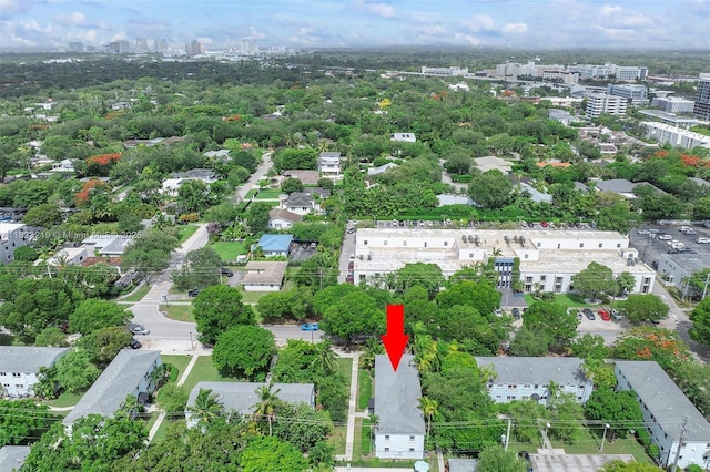 7635 SW 57th Ave Unit 2, South Miami, FL 33143 - aerial view of property and surrounding area with nearby urban area