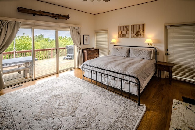 200 Summit Lodge Rd, Nc, NC 28604 - bedroom with access to exterior and wood finished floors