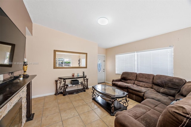 13557 SW 287th Ln, Homestead, FL 33033 - living area featuring light tile patterned floors and baseboards