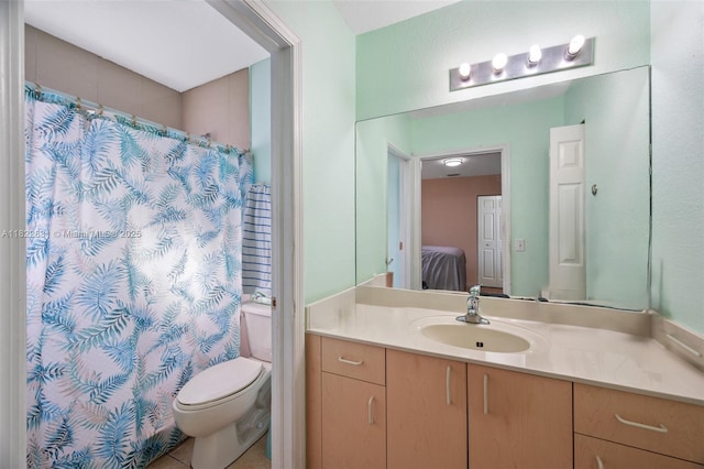 13557 SW 287th Ln, Homestead, FL 33033 - full bath with vanity, connected bathroom, and a shower with shower curtain