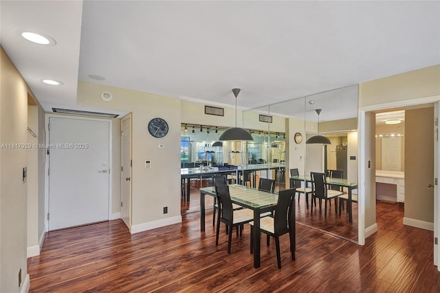 20225 NE 34th Ct Unit 1014, Aventura, FL 33180 - dining space with wood finished floors and recessed lighting