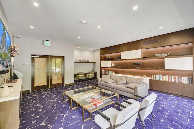 20225 NE 34th Ct Unit 1014, Aventura, FL 33180 - living room with recessed lighting and carpet flooring