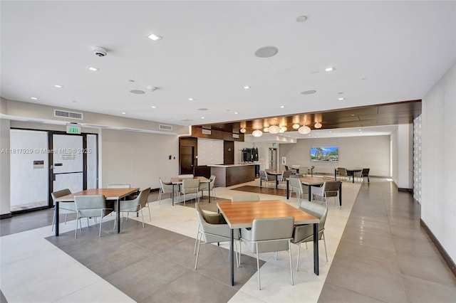 20225 NE 34th Ct Unit 1014, Aventura, FL 33180 - dining area with light tile patterned floors and recessed lighting