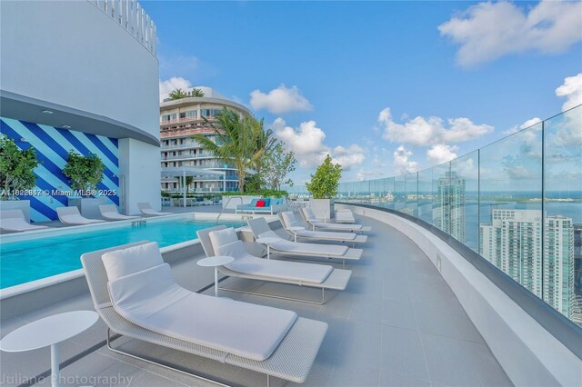 45 SW 9th St Unit 3403, Miami, FL 33130 - community pool featuring a water view