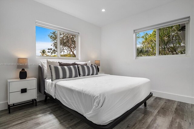 10361 SW 119th St, Miami, FL 33176 - bedroom with multiple windows, dark wood-type flooring, and recessed lighting