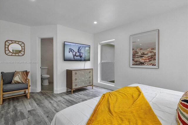 10361 SW 119th St, Miami, FL 33176 - bedroom featuring wood finished floors, recessed lighting, and connected bathroom