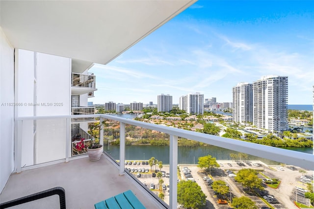 3731 N Country Club Dr Unit 2023, Aventura, FL 33180 - balcony with a water view and a city view