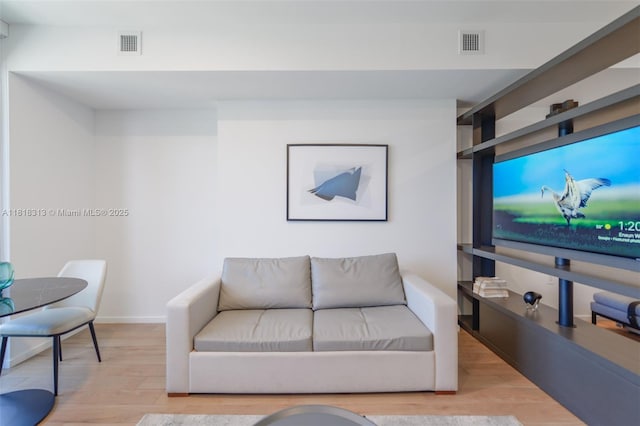 398 NE 5th St Unit 2407, Miami, FL 33132 - living room with wood finished floors