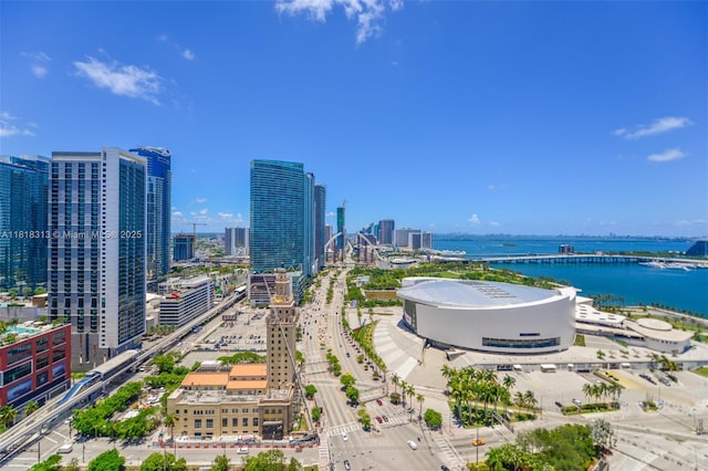 398 NE 5th St Unit 2407, Miami, FL 33132 - view of urban area featuring a large body of water and a notable bridge