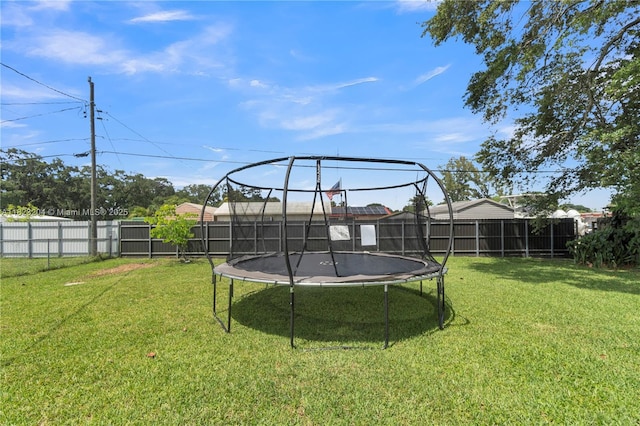 117 Ronald Rd, West Park, FL 33023 - fenced backyard featuring a trampoline