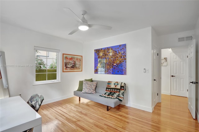 842 NW 9th Ct, Miami, FL 33136 - office with light wood-style flooring and ceiling fan