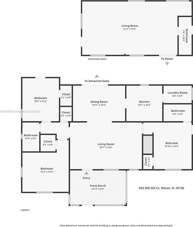 842 NW 9th Ct, Miami, FL 33136 - view of property floor plan