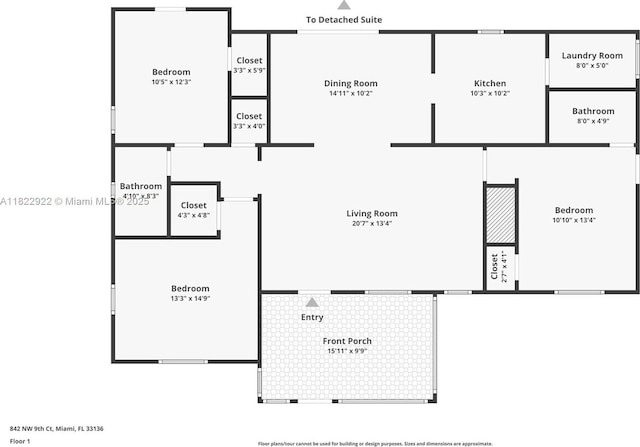 842 NW 9th Ct, Miami, FL 33136 - view of property floor plan