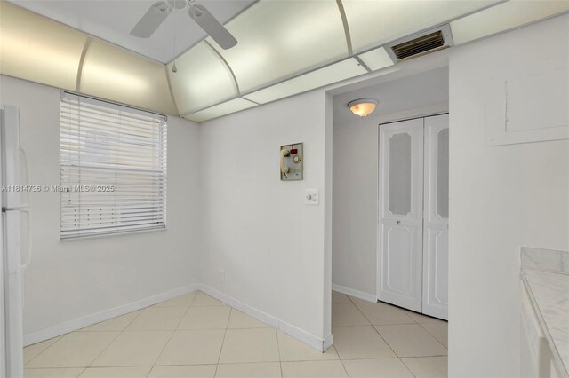 777 S Federal Hwy Unit 201G, Pompano Beach, FL 33062 - unfurnished room with a ceiling fan and light tile patterned floors