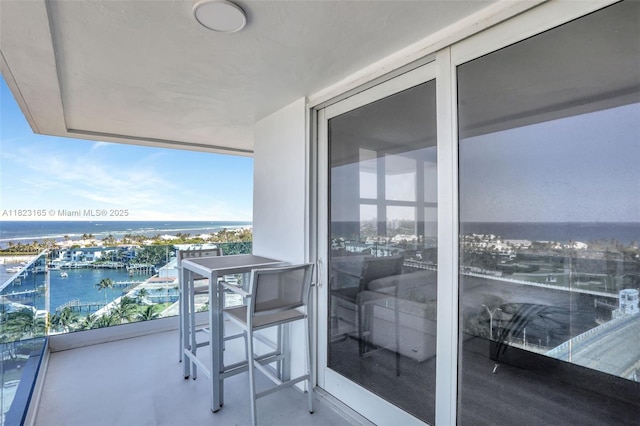 2639 N Riverside Dr Unit 1203, Pompano Beach, FL 33062 - balcony featuring a water view and view of marina