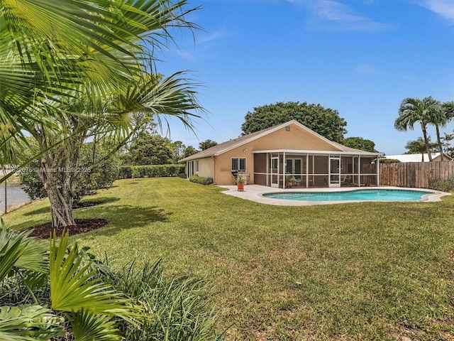 3920 NW 20th St, Coconut Creek, FL 33066 - fenced backyard with a sunroom