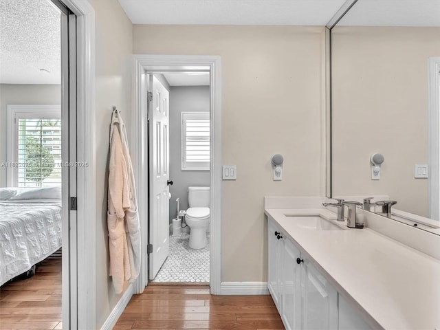 3920 NW 20th St, Coconut Creek, FL 33066 - bathroom featuring vanity, wood finished floors, and connected bathroom