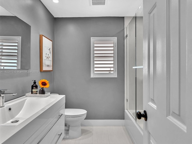 3920 NW 20th St, Coconut Creek, FL 33066 - bathroom with vanity, shower / washtub combination, and tile patterned floors
