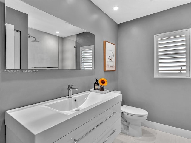 3920 NW 20th St, Coconut Creek, FL 33066 - full bath with vanity, a shower, and tile patterned floors