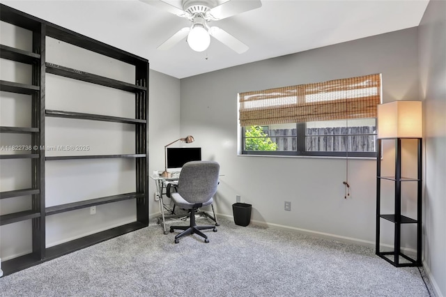 1180 NW 100th Way, Plantation, FL 33322 - office area with carpet flooring and ceiling fan