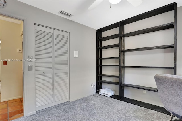 1180 NW 100th Way, Plantation, FL 33322 - unfurnished bedroom with a closet, carpet flooring, and ceiling fan