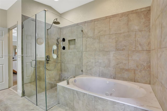 1180 NW 100th Way, Plantation, FL 33322 - full bath featuring a stall shower, a jetted tub, and tile patterned flooring