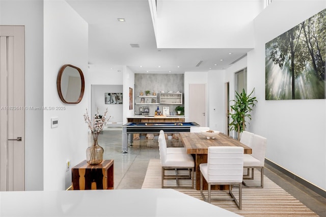 10620 SW 74th Ave, Pinecrest, FL 33156 - dining room featuring recessed lighting and concrete floors