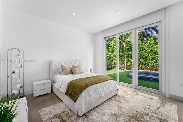 10620 SW 74th Ave, Pinecrest, FL 33156 - bedroom with access to outside and concrete flooring