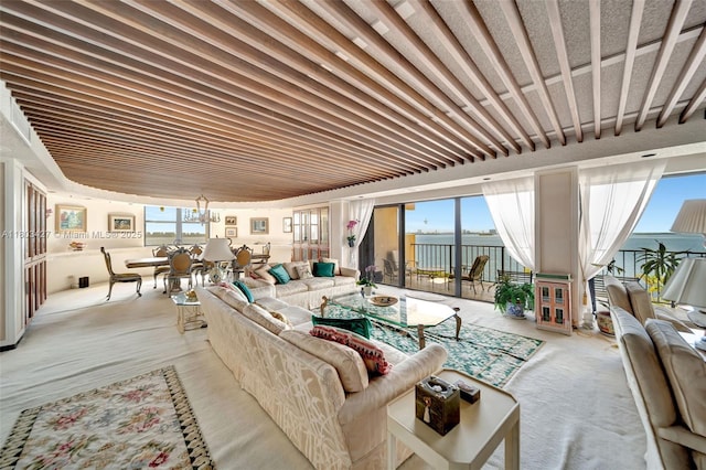 1800 NE 114th St Unit 604, Miami, FL 33181 - living area featuring a chandelier