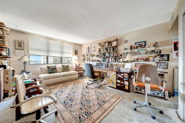 1800 NE 114th St Unit 604, Miami, FL 33181 - office area featuring a textured ceiling and concrete flooring