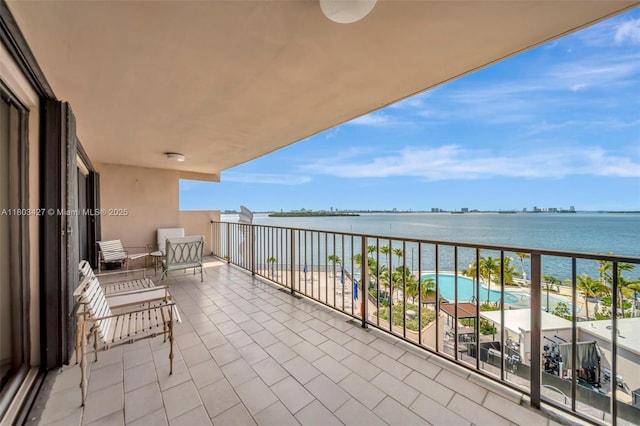 1800 NE 114th St Unit 604, Miami, FL 33181 - balcony with a water view