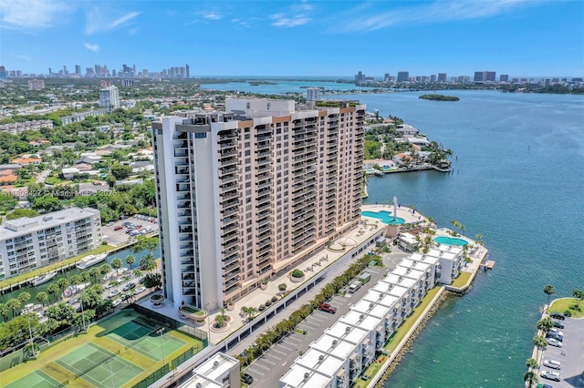1800 NE 114th St Unit 604, Miami, FL 33181 - bird's eye view of city skyline and a nearby body of water