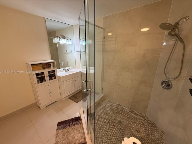 14251 SW 96th Ter Unit 14251, Miami, FL 33186 - full bath featuring a stall shower, tile patterned floors, and vanity
