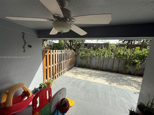 14251 SW 96th Ter Unit 14251, Miami, FL 33186 - view of patio featuring a ceiling fan