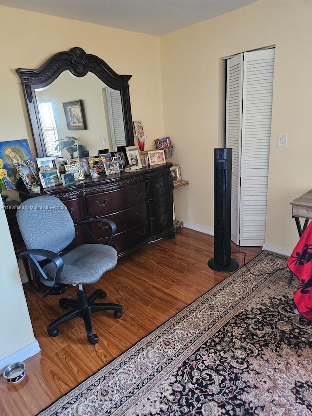 2423 NE 10th St Unit 154, Hallandale Beach, FL 33009 - office with wood finished floors and baseboards
