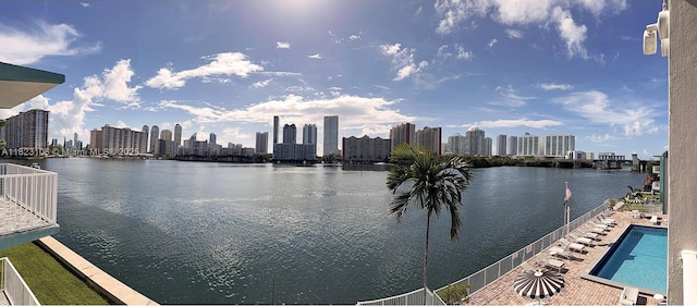 3923 NE 166th St Unit N208, North Miami Beach, FL 33160 - water view with city skyline