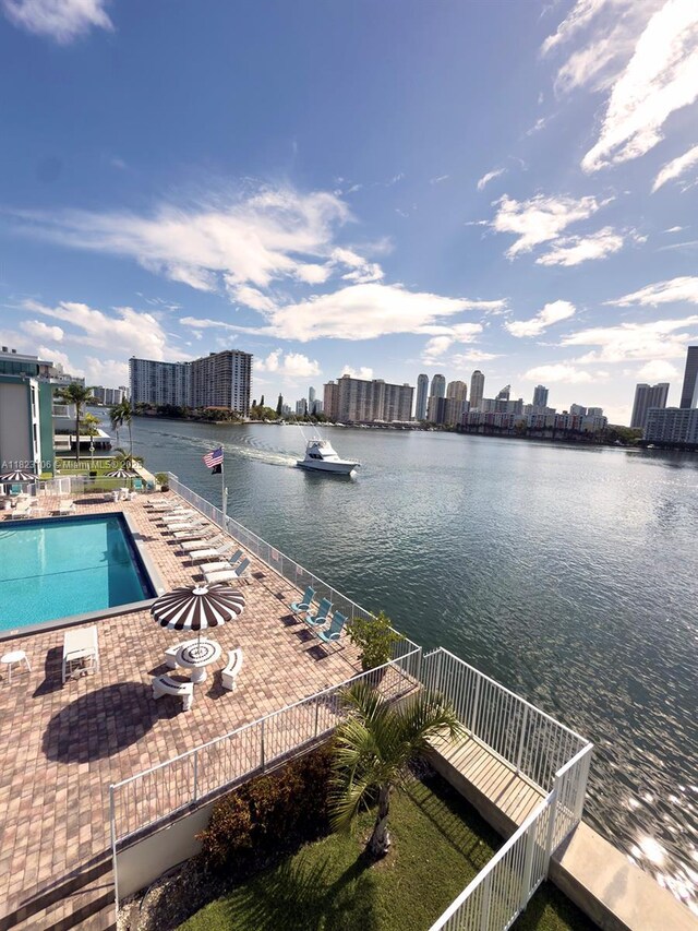 3923 NE 166th St Unit N208, North Miami Beach, FL 33160 - water view with city skyline