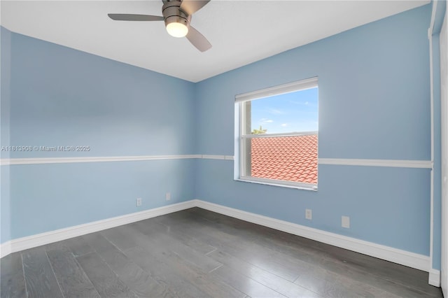 1020 NW 184th Ter, Pembroke Pines, FL 33029 - unfurnished room with dark wood-type flooring and ceiling fan