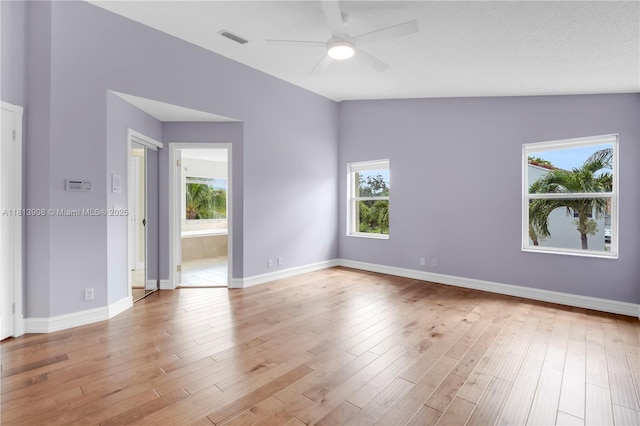 1020 NW 184th Ter, Pembroke Pines, FL 33029 - spare room featuring a ceiling fan and light wood-type flooring